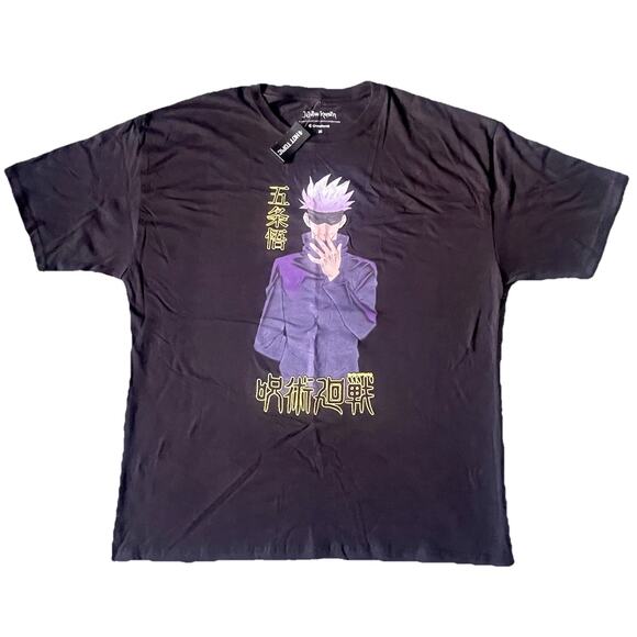 Jujutsu Kaisen Other - Jujutsu Kaisen Gojo Satoru T-Shirt Men’s 2XL Black Anime Manga Graphic Tee